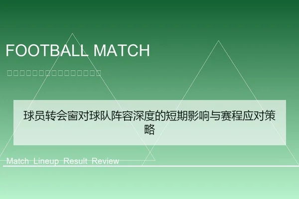 球员转会窗对球队阵容深度的短期影响与赛程应对策略